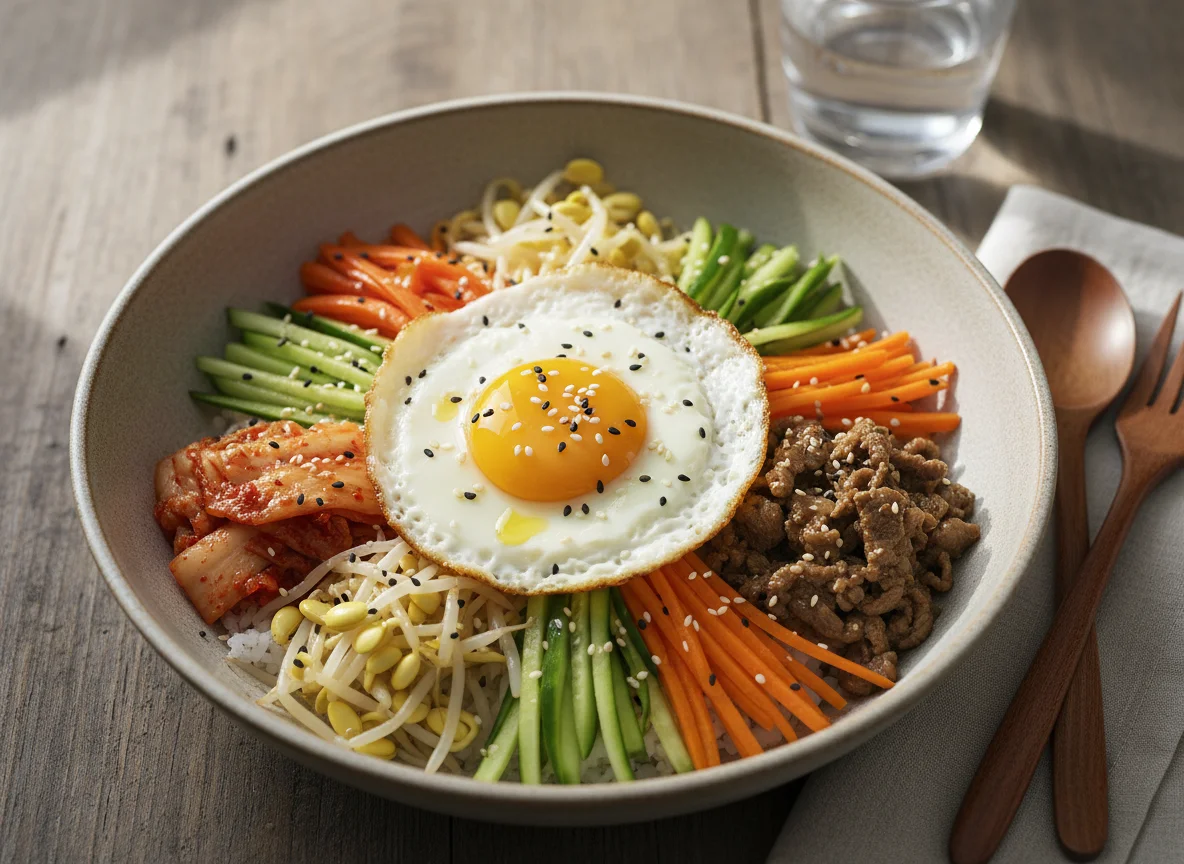 Bibimbap mit Spiegelei photo