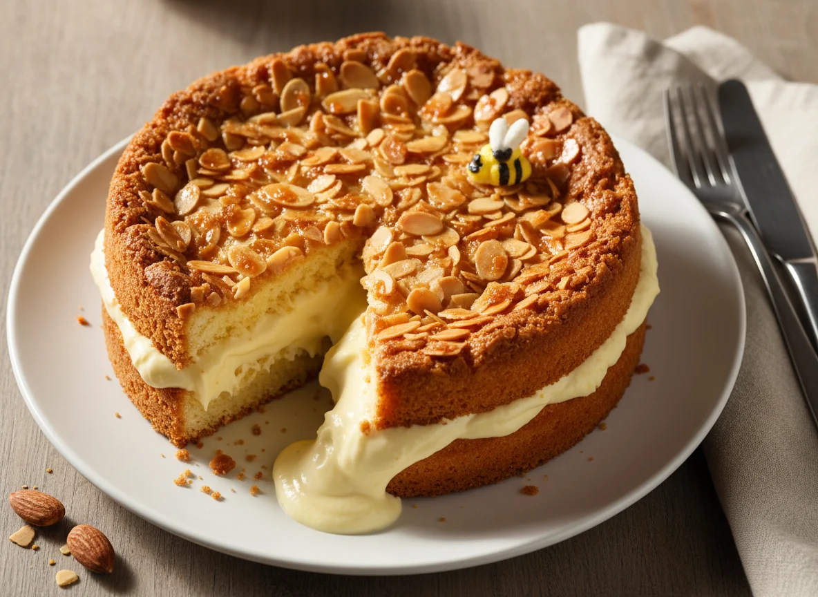 Bienenstich-ähnlicher Kuchen photo