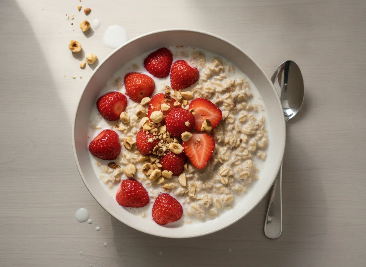 Bircher Müsli mit Erdbeeren photo