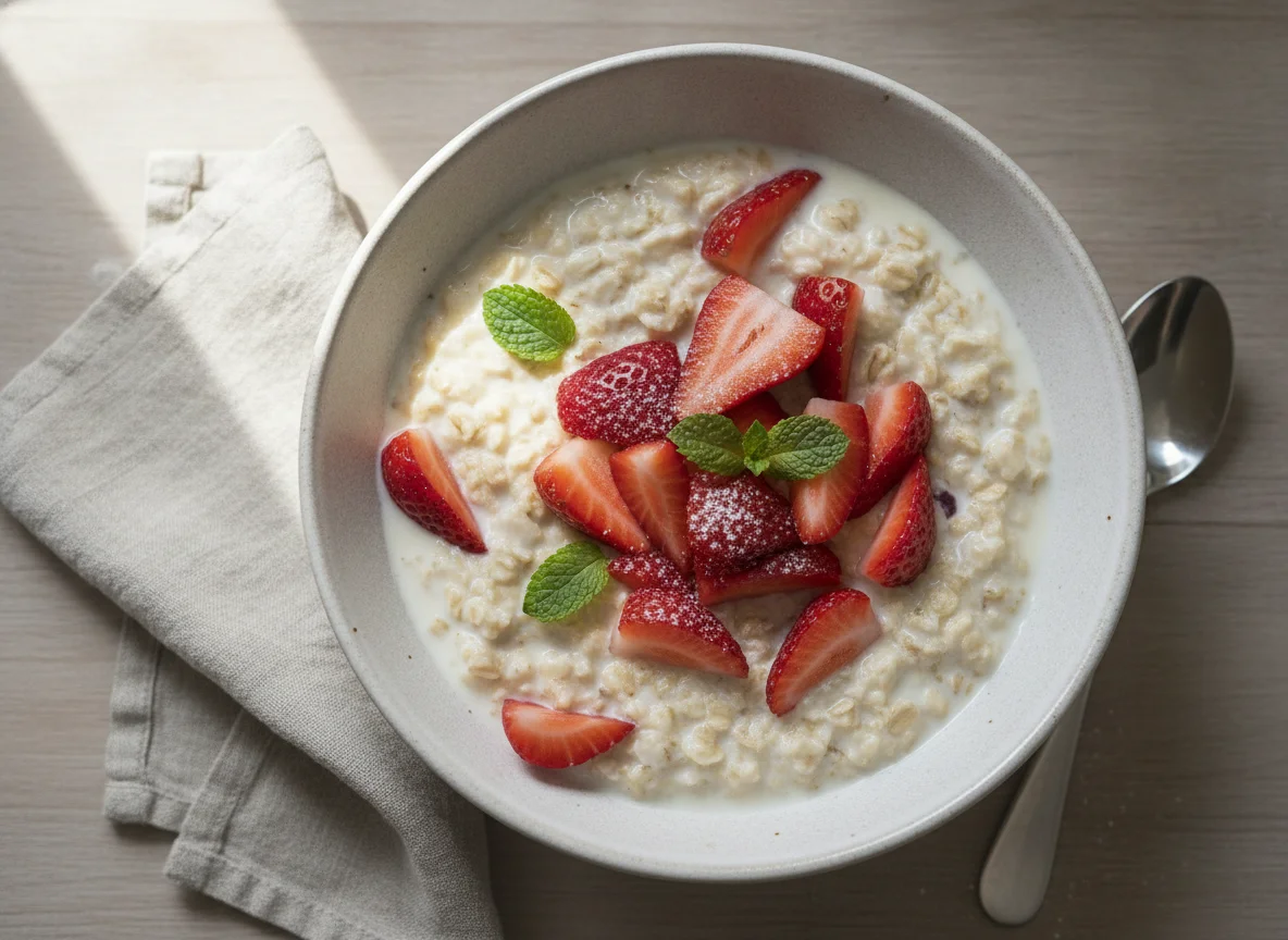 Birchermüesli mit Erdbeeren photo