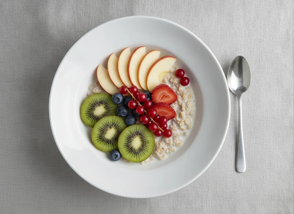 Birchermüesli mit frischen Früchten photo