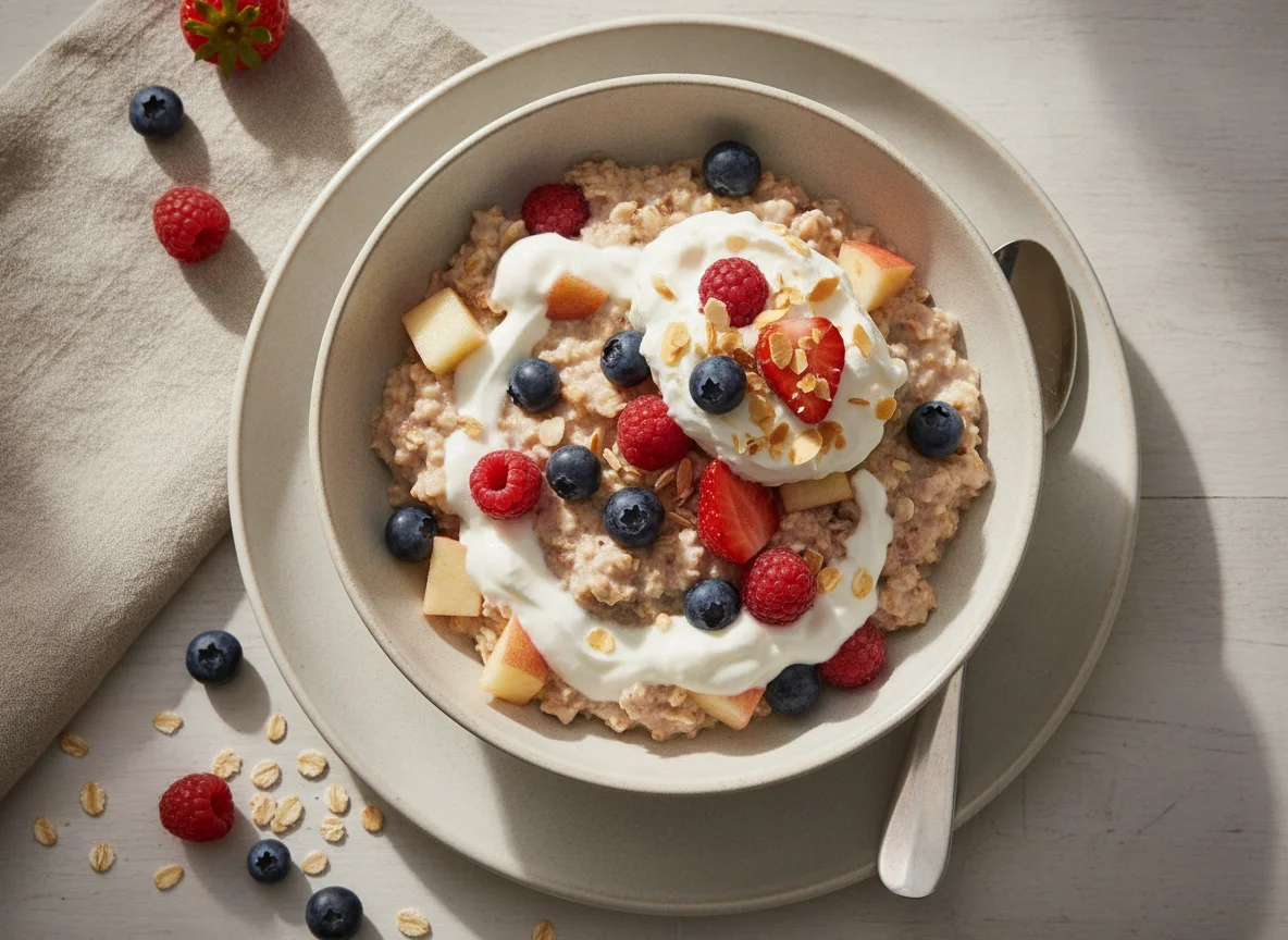 Birchermüesli mit Schlagrahm photo
