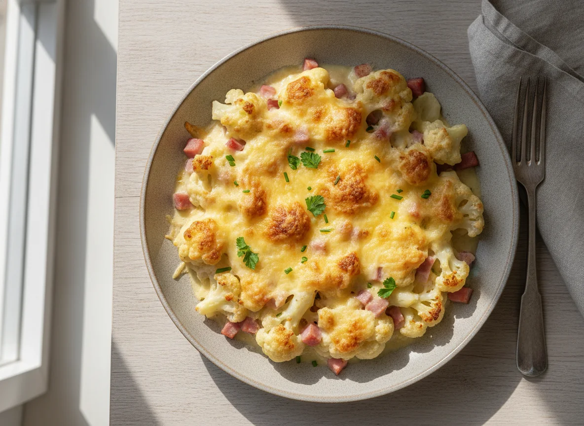 Blumenkohl-Auflauf mit Käse photo