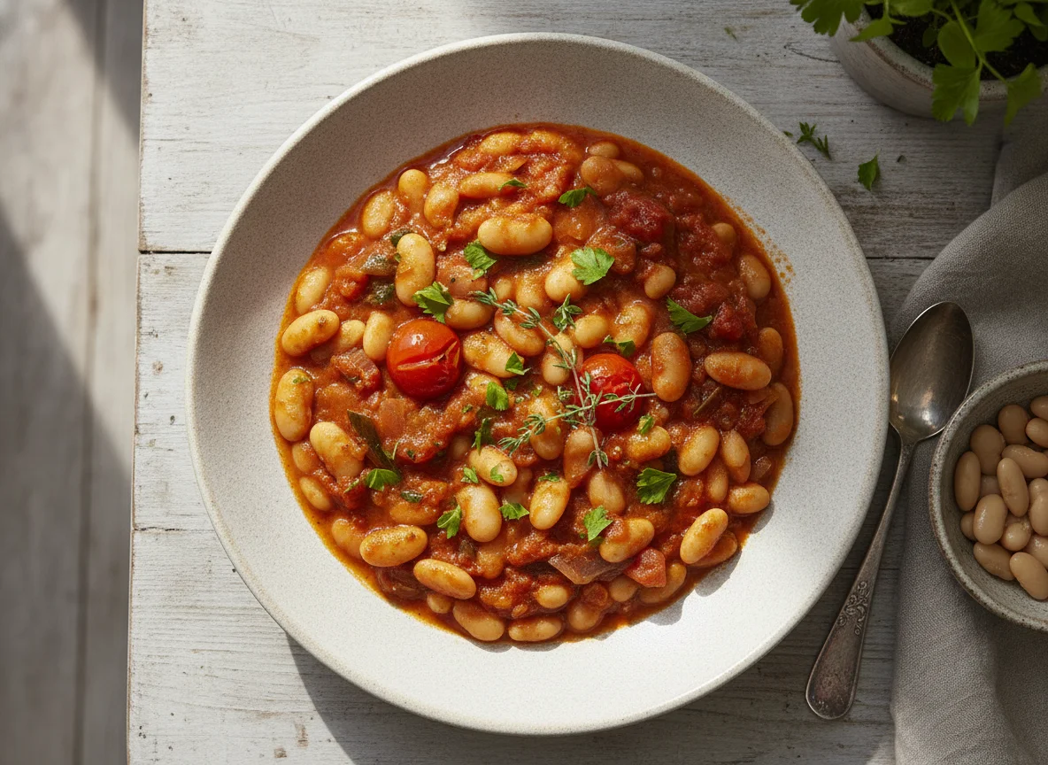 Bohneneintopf in Tomatensauce photo