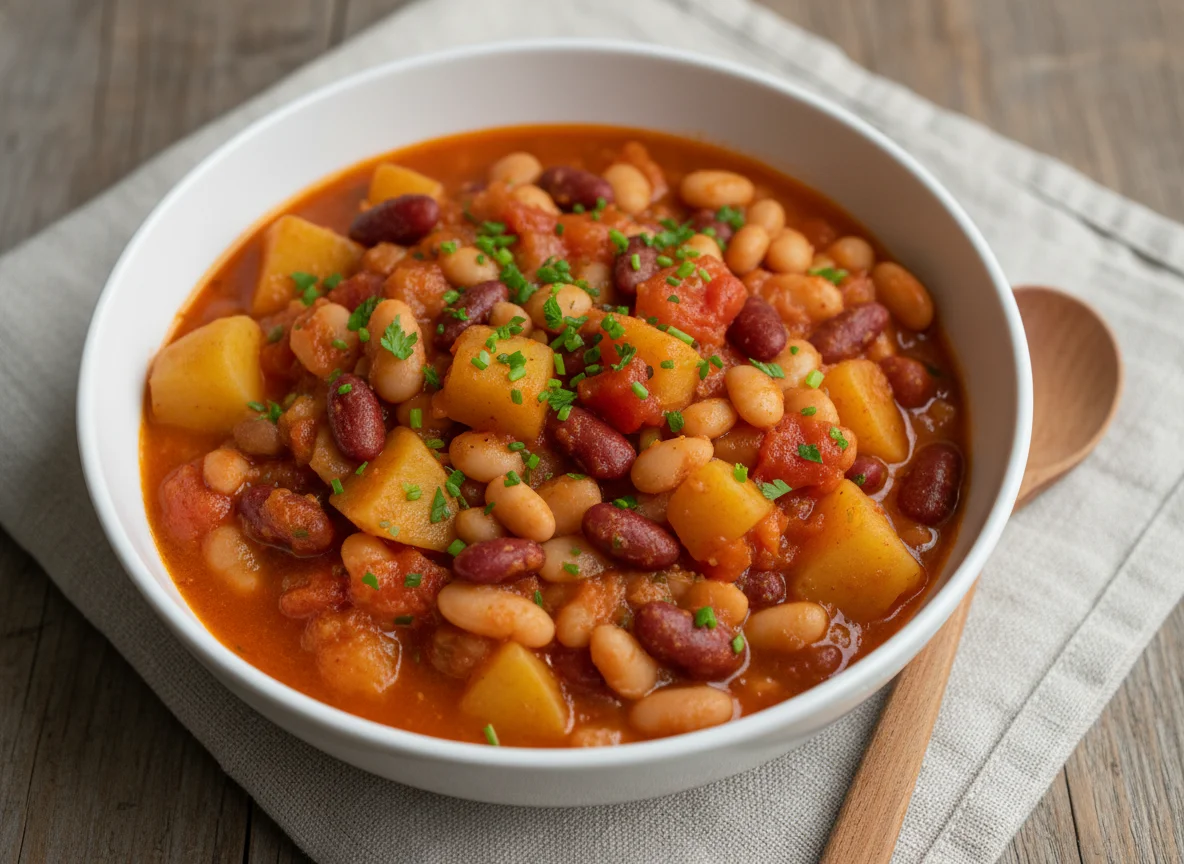 Bohneneintopf mit Kartoffeln photo
