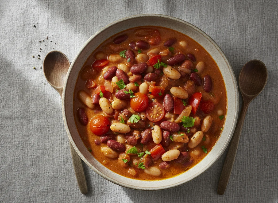 Bohneneintopf mit Paprika photo