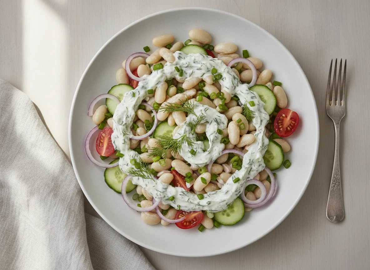 Bohnensalat mit Dressing photo
