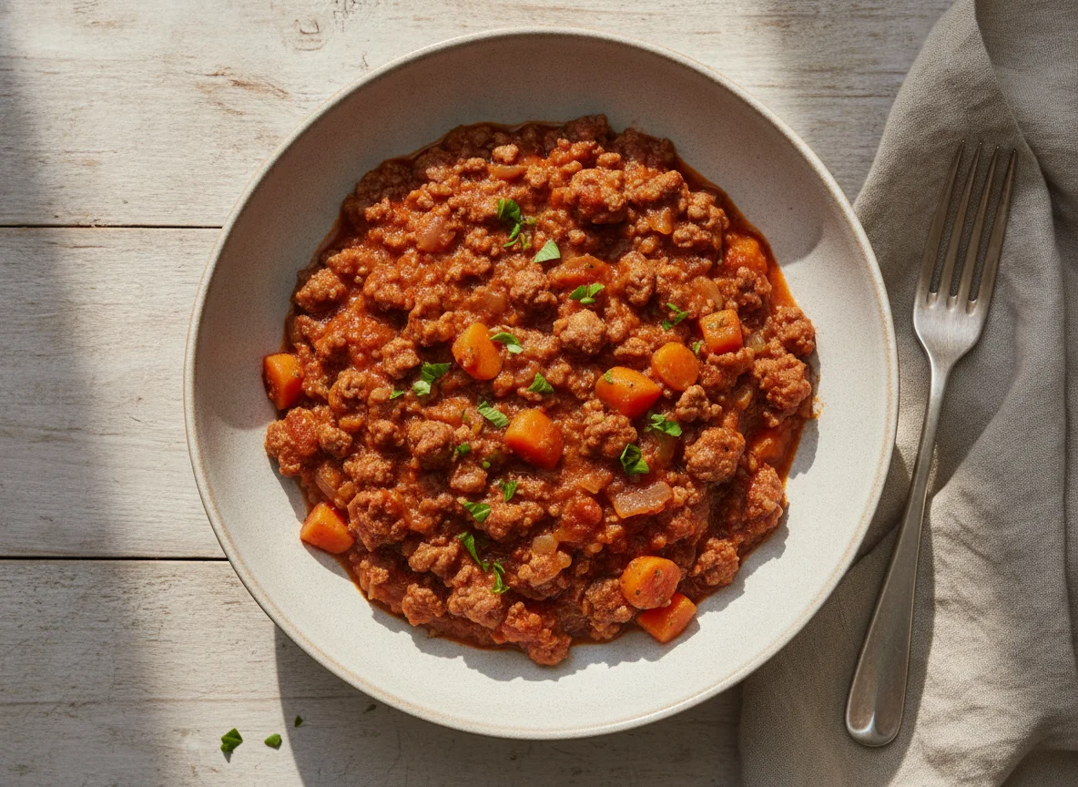 Bolognese-Sauce mit Gemüse photo