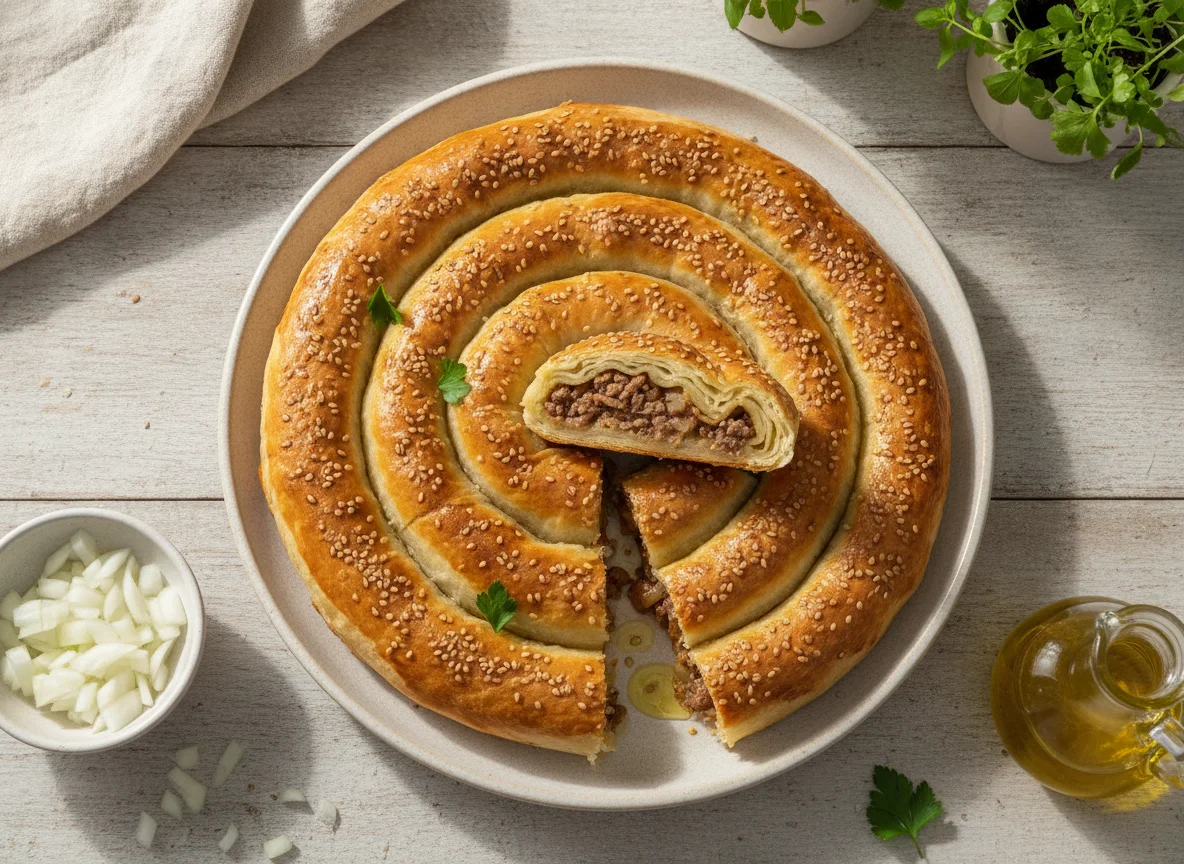 Börek mit Fleischfüllung photo