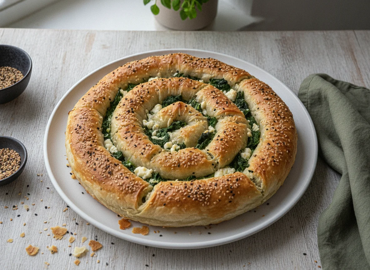Börek mit Spinat und Schafskäse photo
