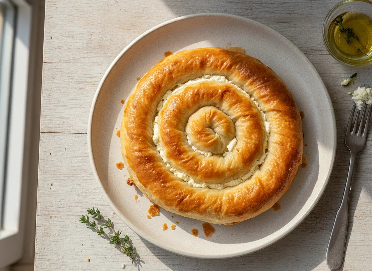 Börek Schnecke mit Käsefüllung photo