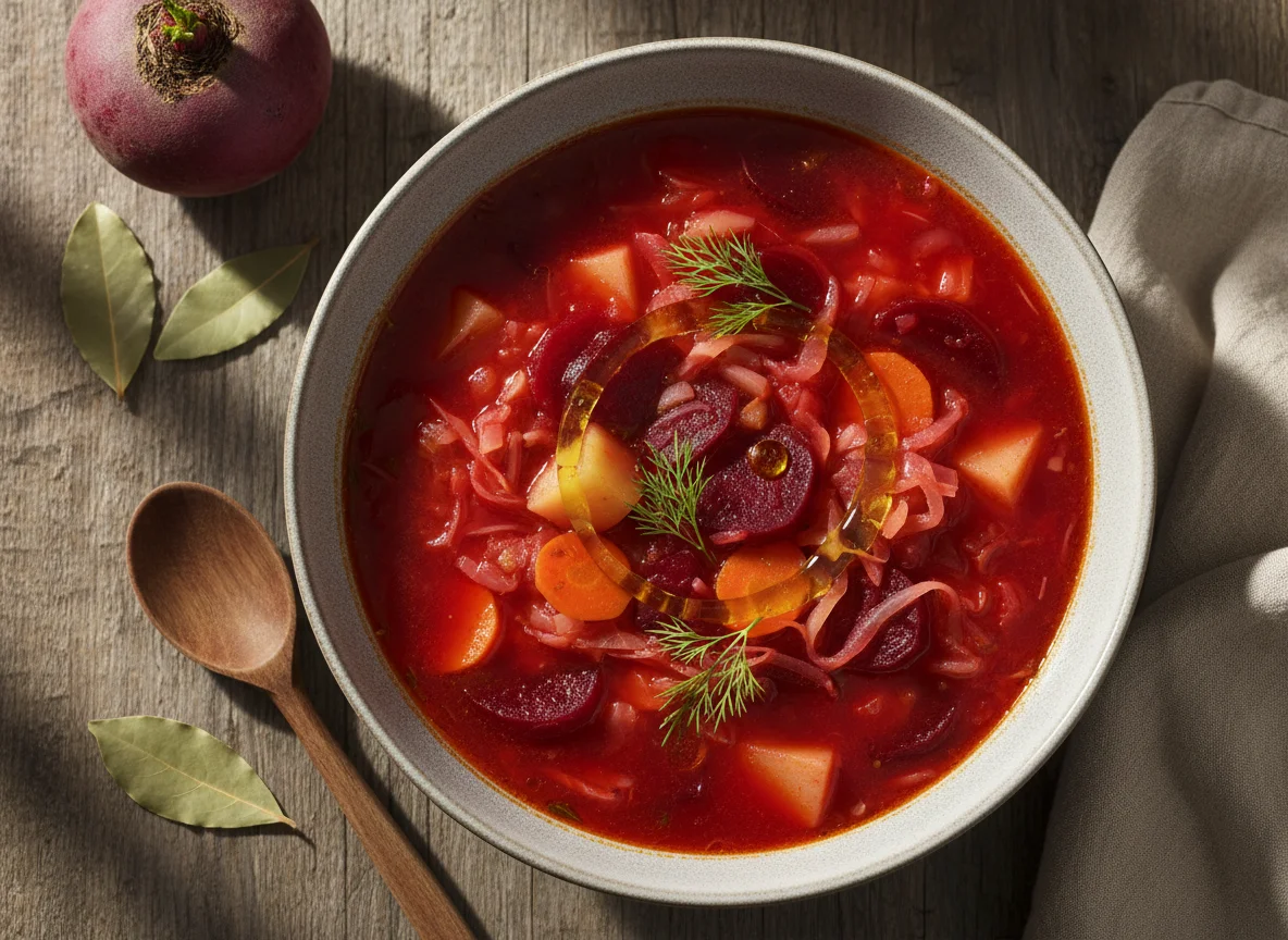 Borschtsch ohne Fleisch photo