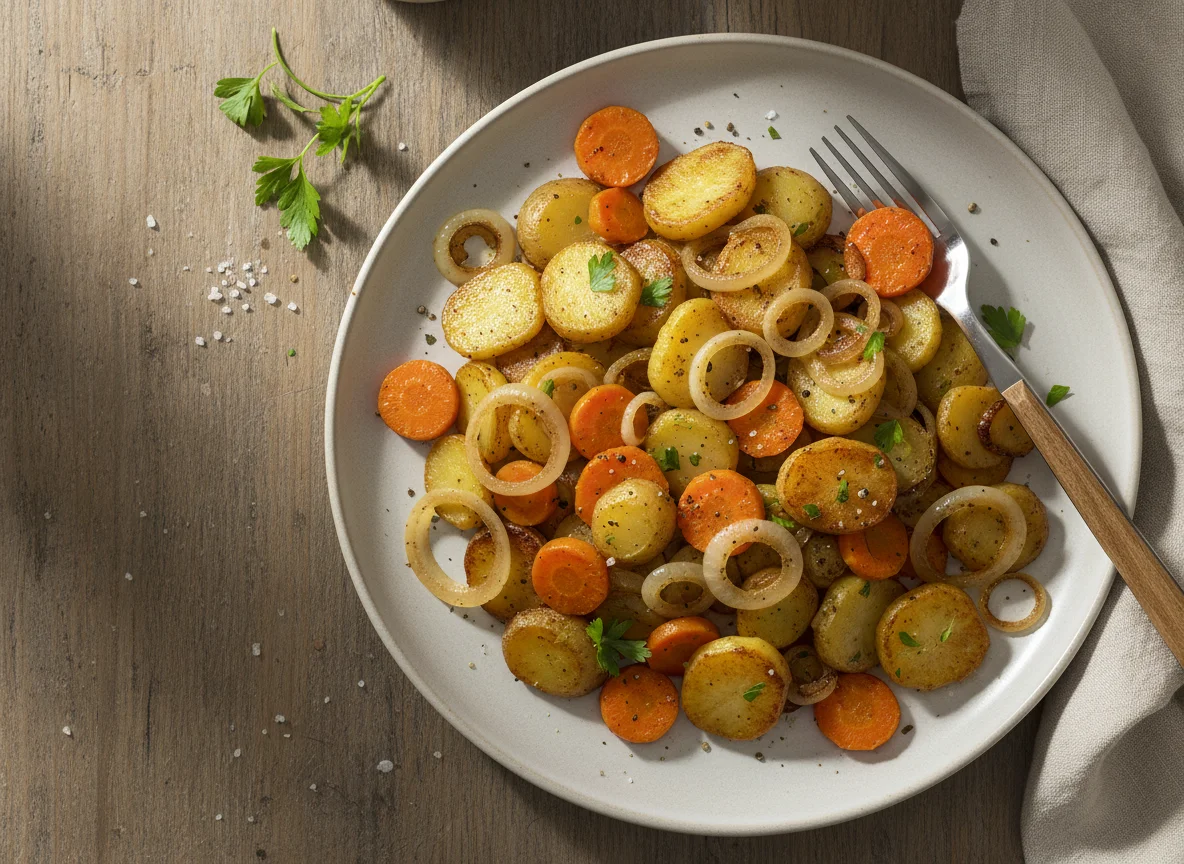 Bratkartoffeln mit Gemüse photo