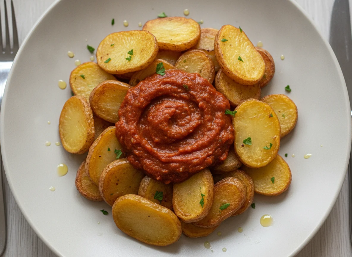 Bratkartoffeln mit Tomatensauce photo