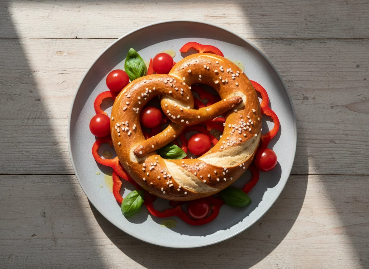 Brezel mit Gemüse photo