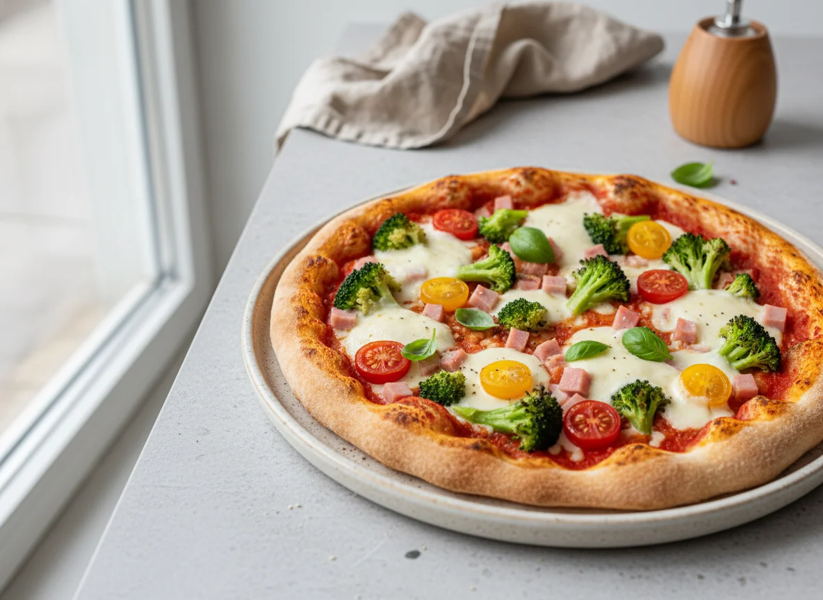 Brokkoli-Schinken-Pizza photo