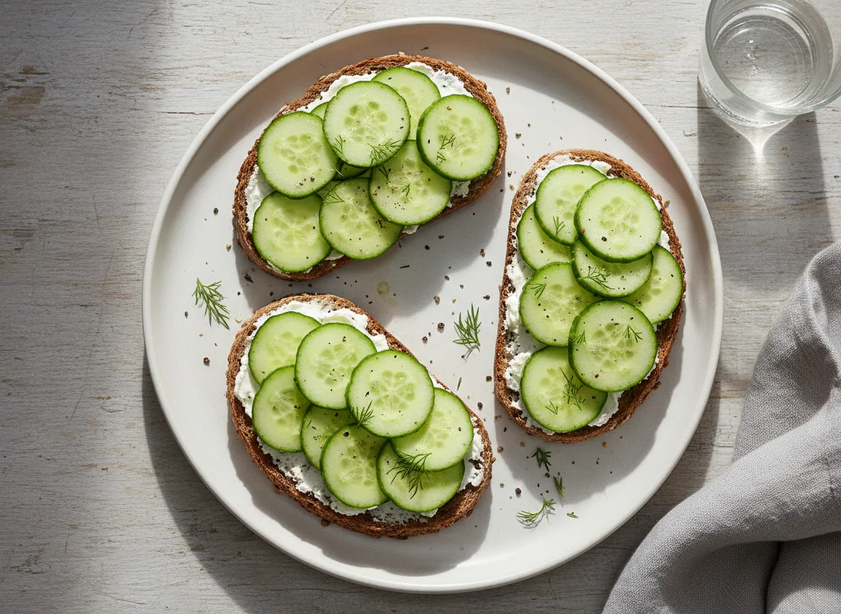 Brot mit Gurke photo