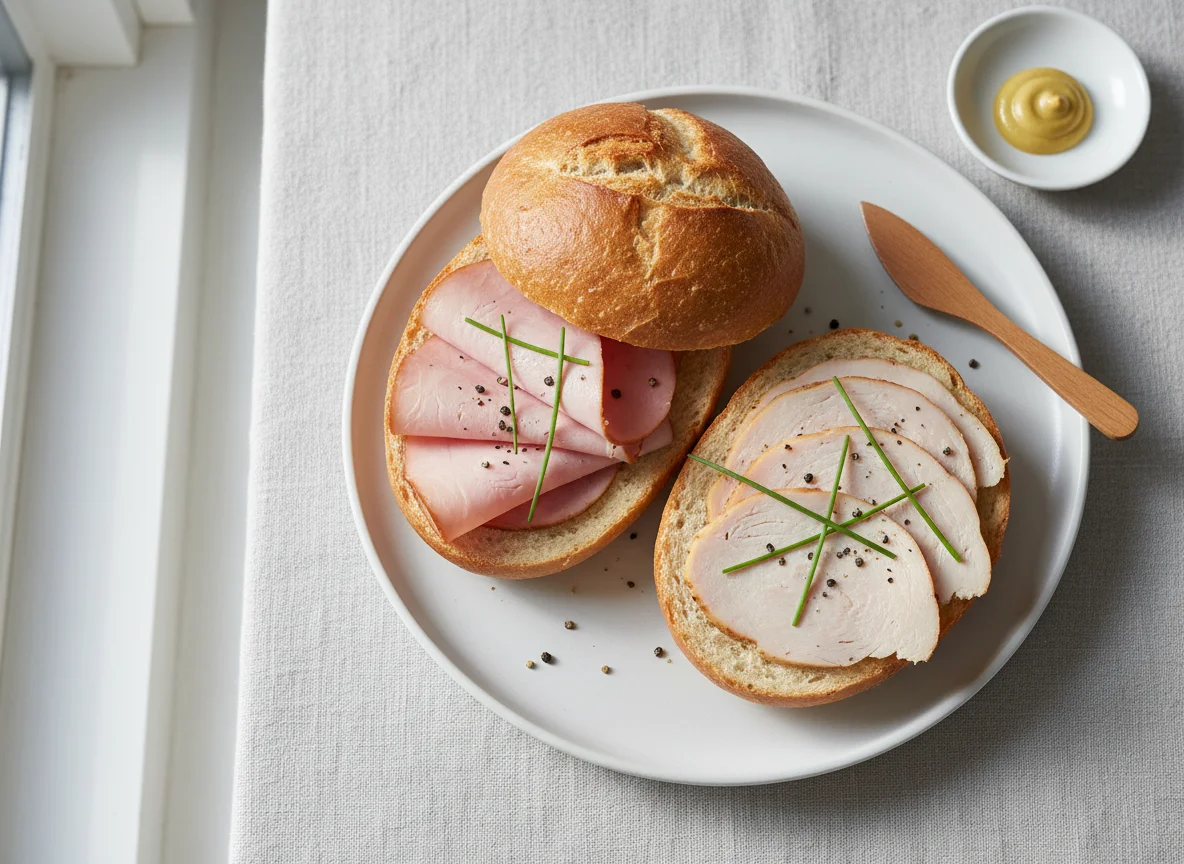 Brötchen mit Aufschnitt photo
