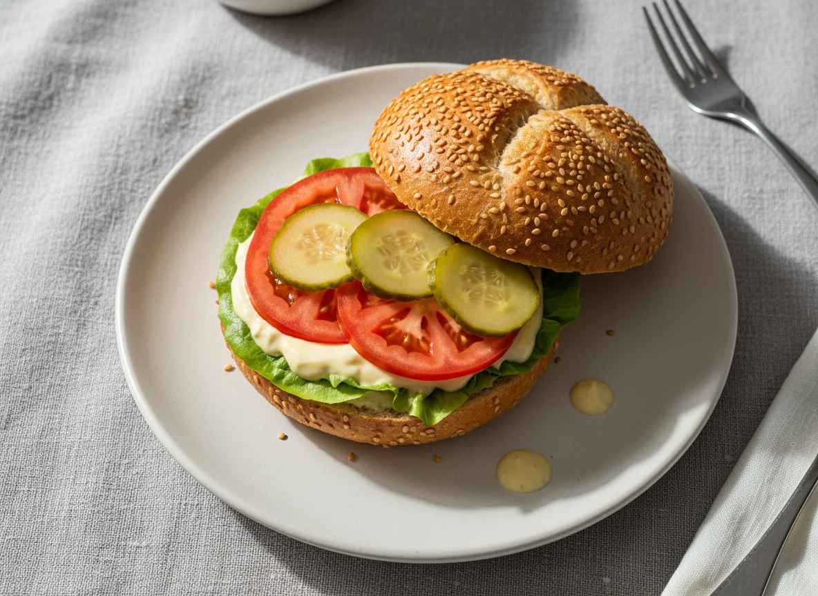Brötchen mit Belag photo