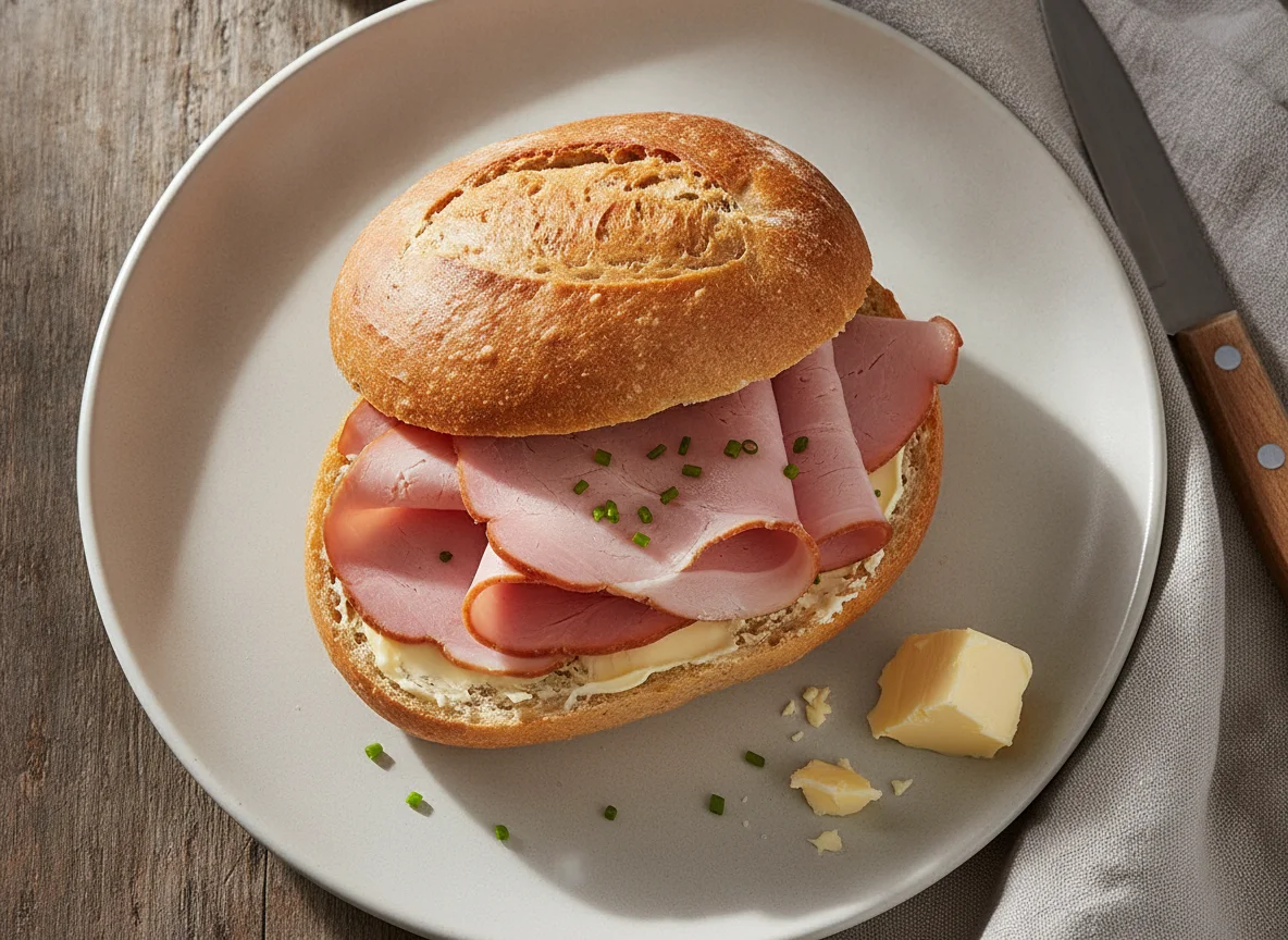 Brötchen mit Kasseler photo