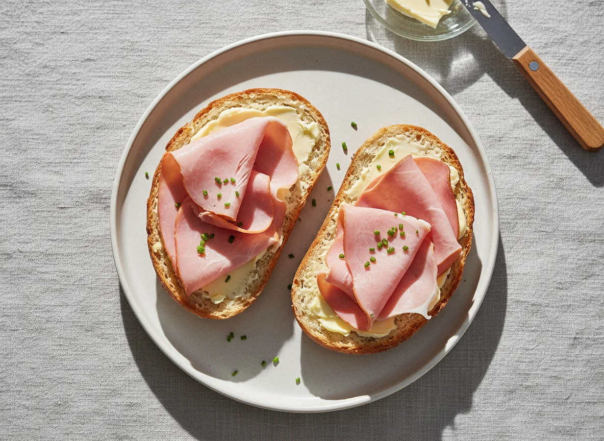 Brötchen mit Kochschinken photo