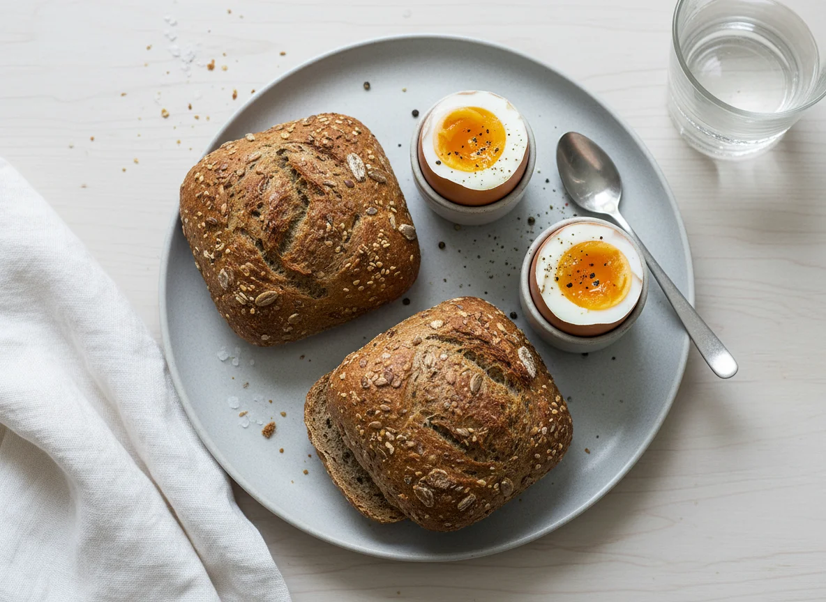 Brötchen und Eier photo