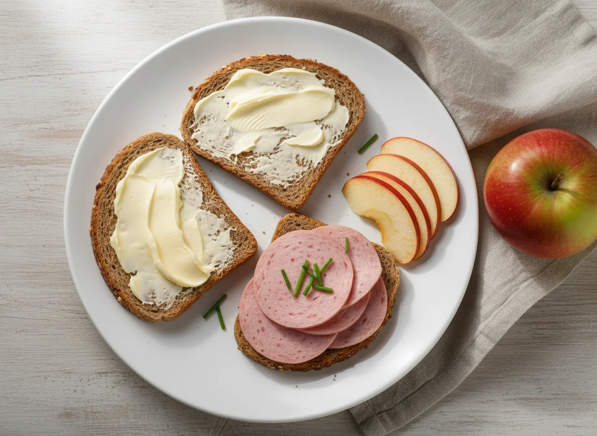 Brotzeit mit Apfel photo