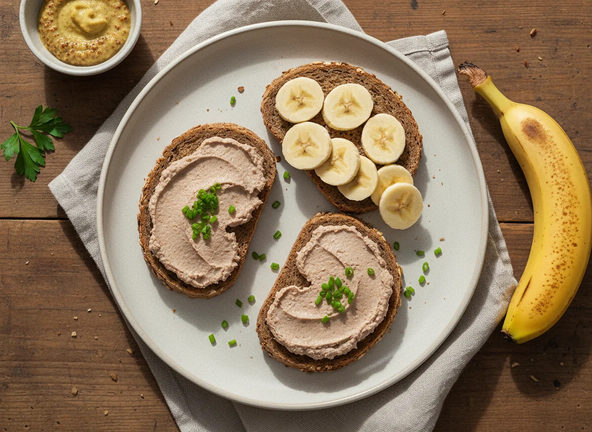 Brotzeit mit Banane photo