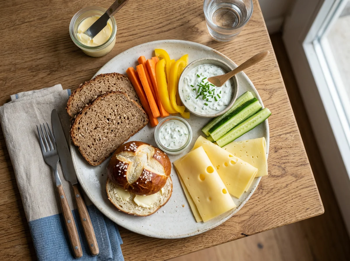 Brotzeit mit Gemüsesticks photo