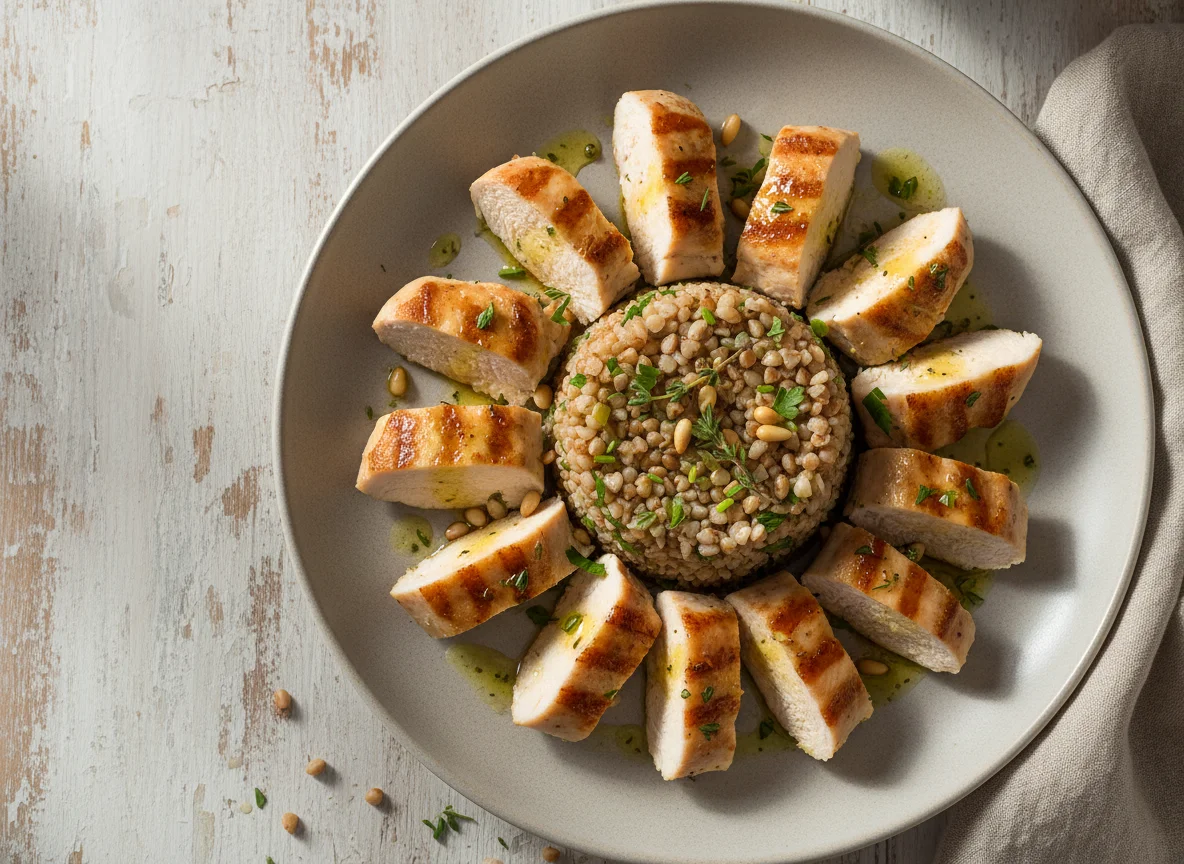 Buchweizen mit Hähnchen photo