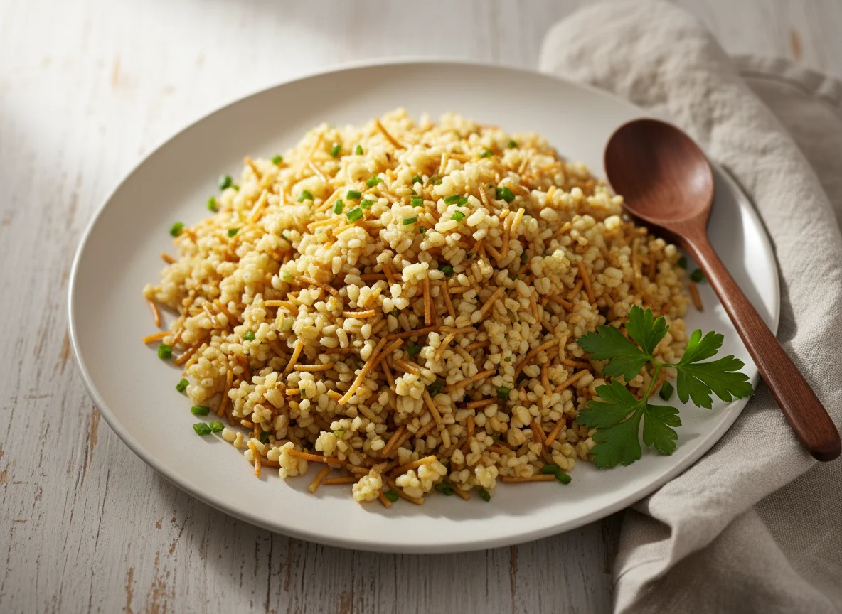 Bulgur mit Fadennudeln photo