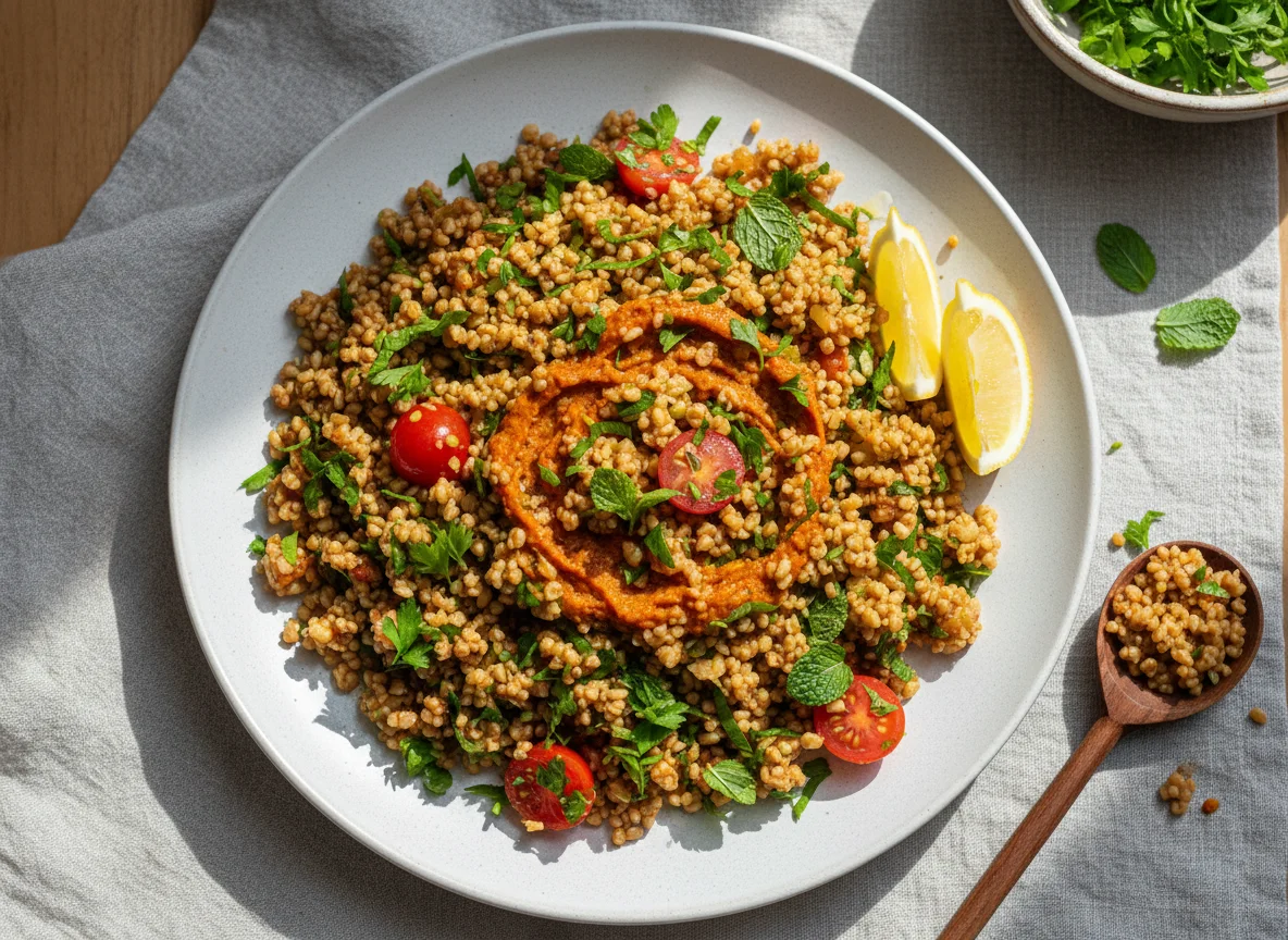 Bulgursalat mit frischen Kräutern photo