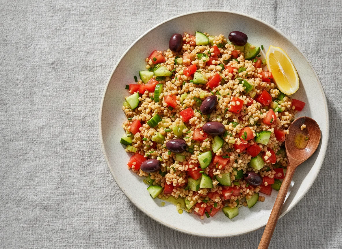Bulgur-Salat mit Gemüse photo