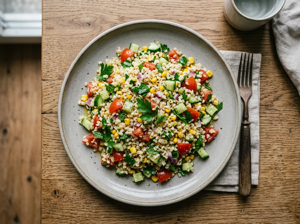 Bulgursalat mit Gemüse photo