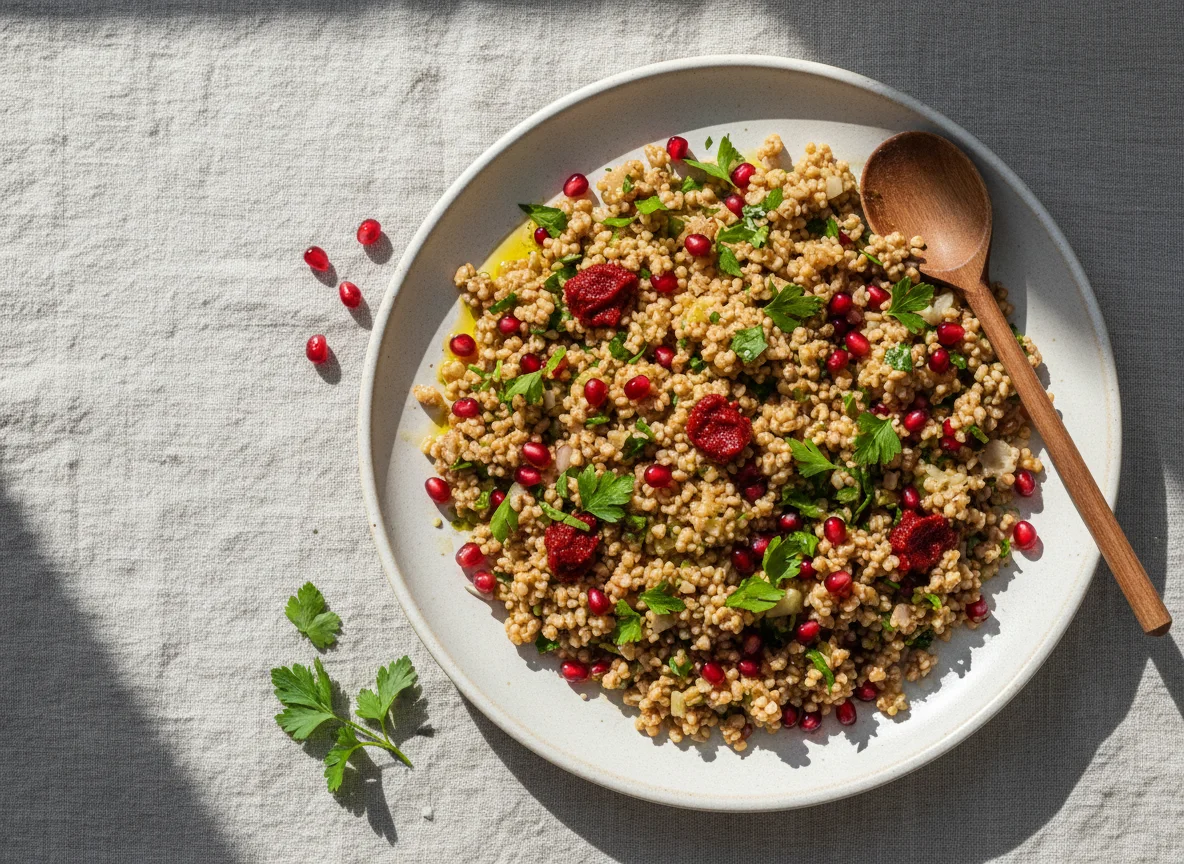 Bulgursalat mit Granatapfel photo