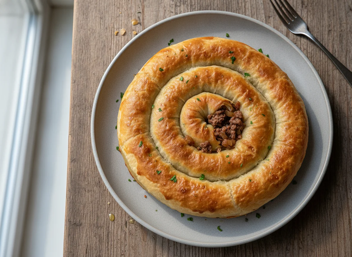 Burek mit Fleischfüllung photo