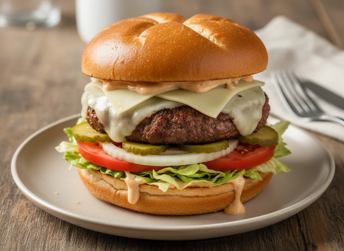 Burger im Brötchen photo