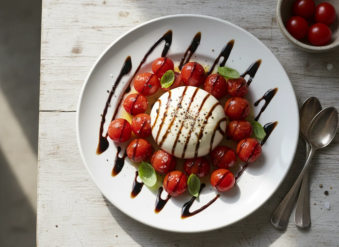 Burrata mit Kirschtomaten photo