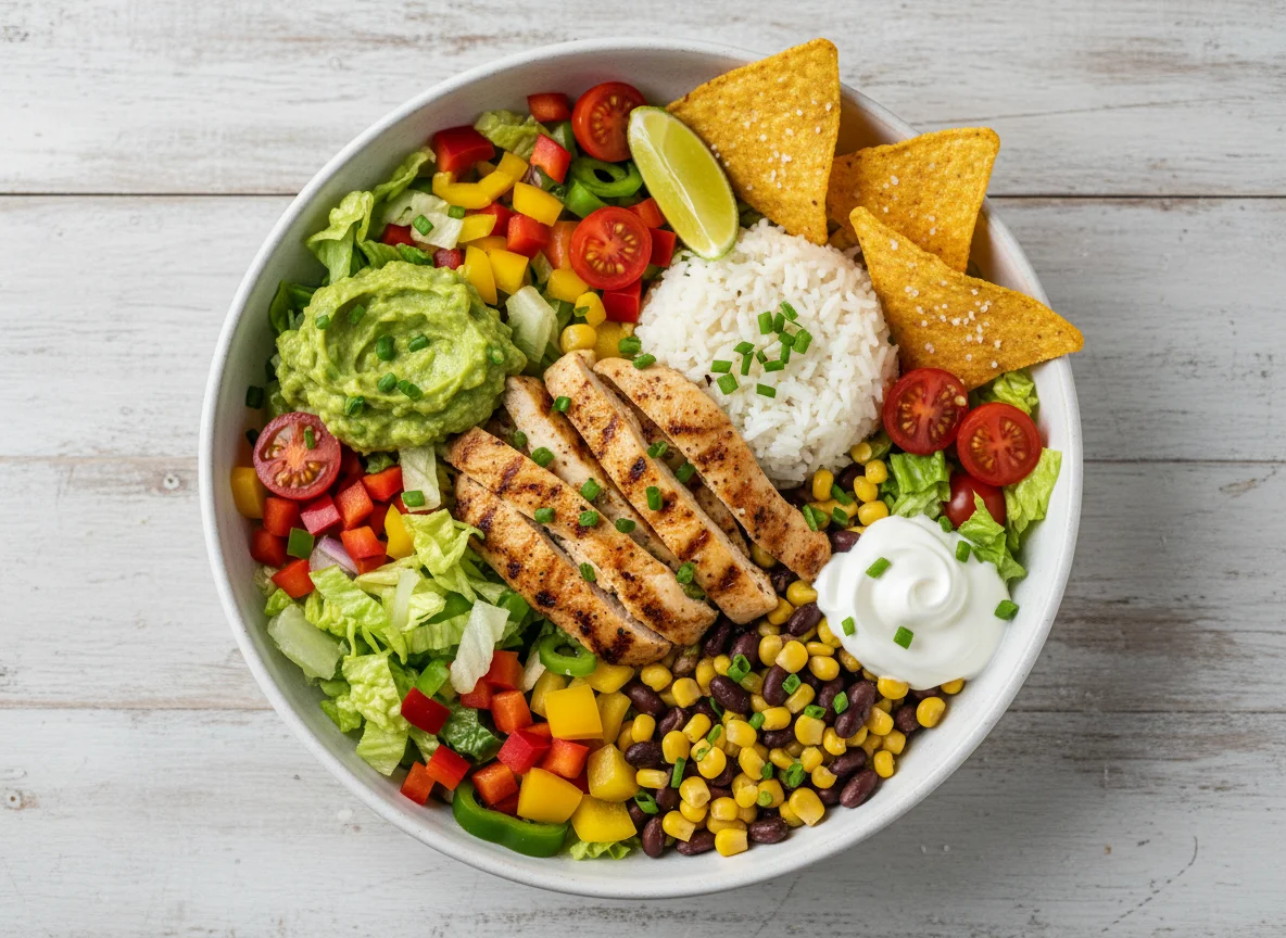 Burrito Bowl mit Hähnchen photo