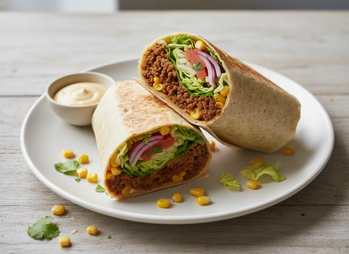 Burrito mit Hackfleischfüllung photo