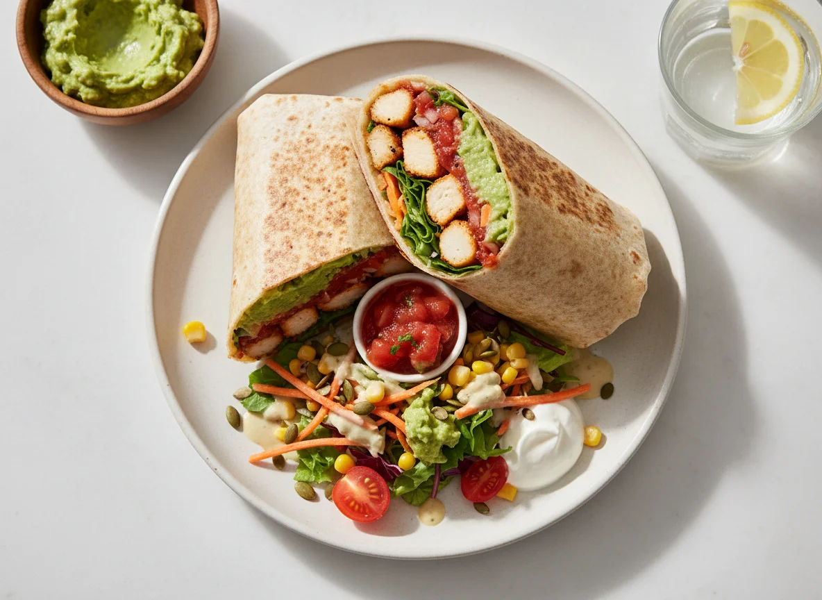 Burrito mit Salat photo