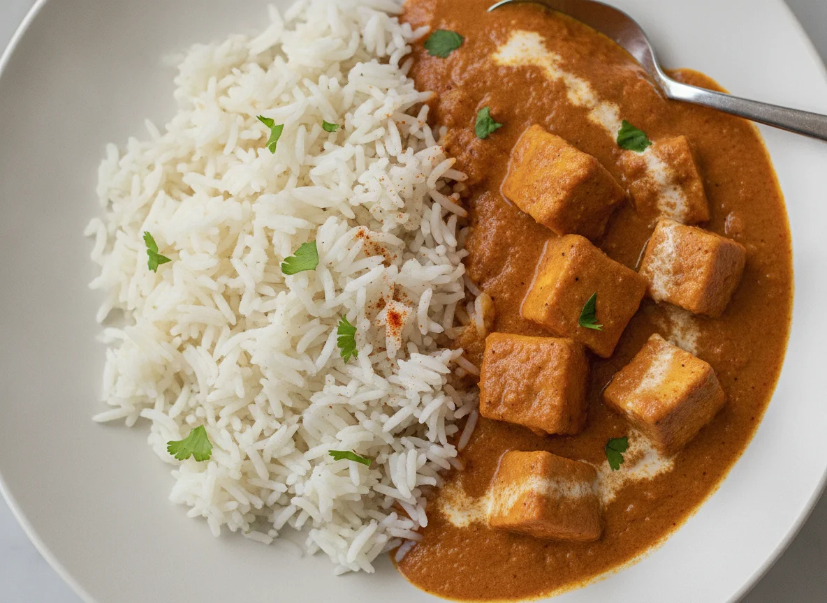 Butter Chicken mit Basmati Reis photo