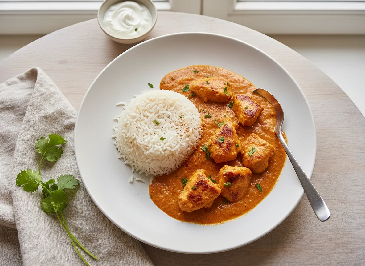 Butter Chicken mit Reis photo