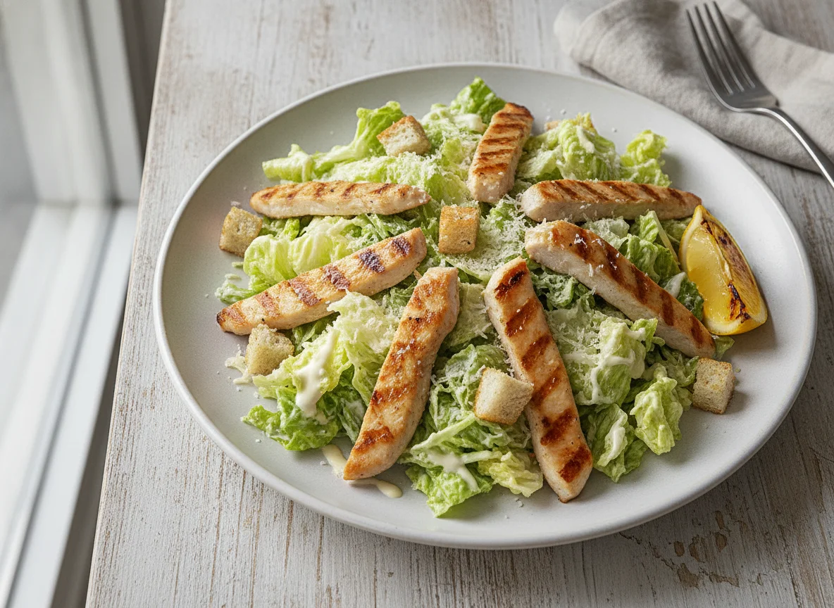 Caesar Salad mit Hähnchen photo