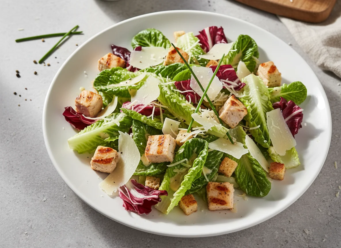 Caesar Salat mit Poulet photo