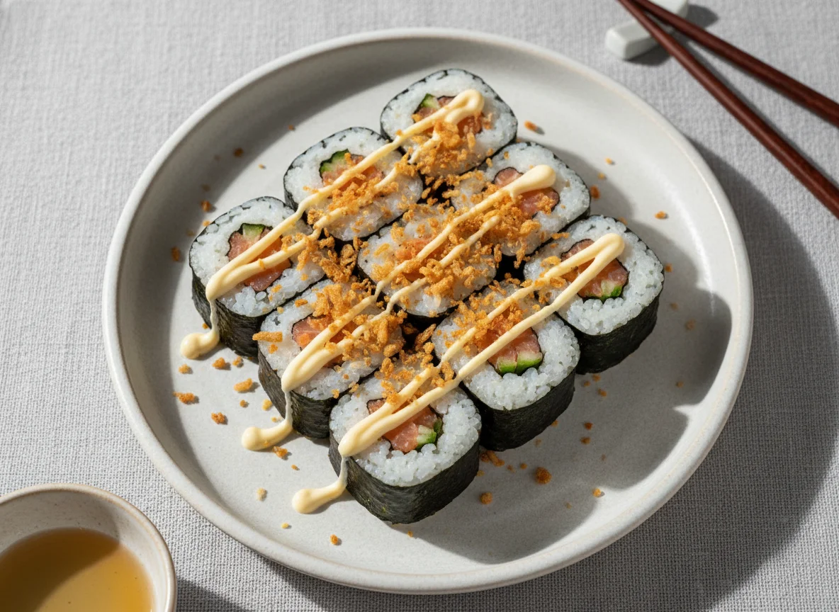California Crunchy Cooked Salmon Sushi photo