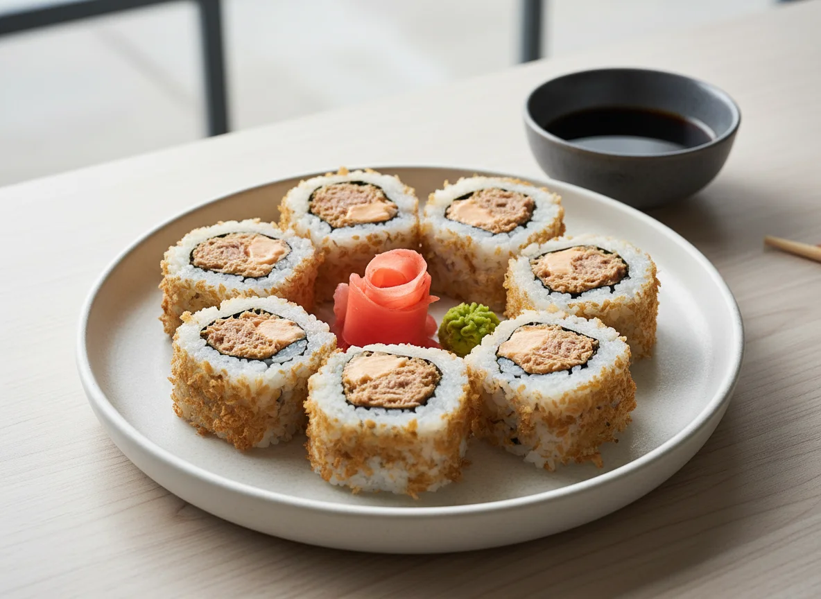 California Crunchy Cooked Tuna Sushi photo