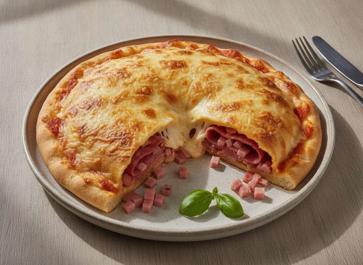 Calzone mit Käse überbacken photo