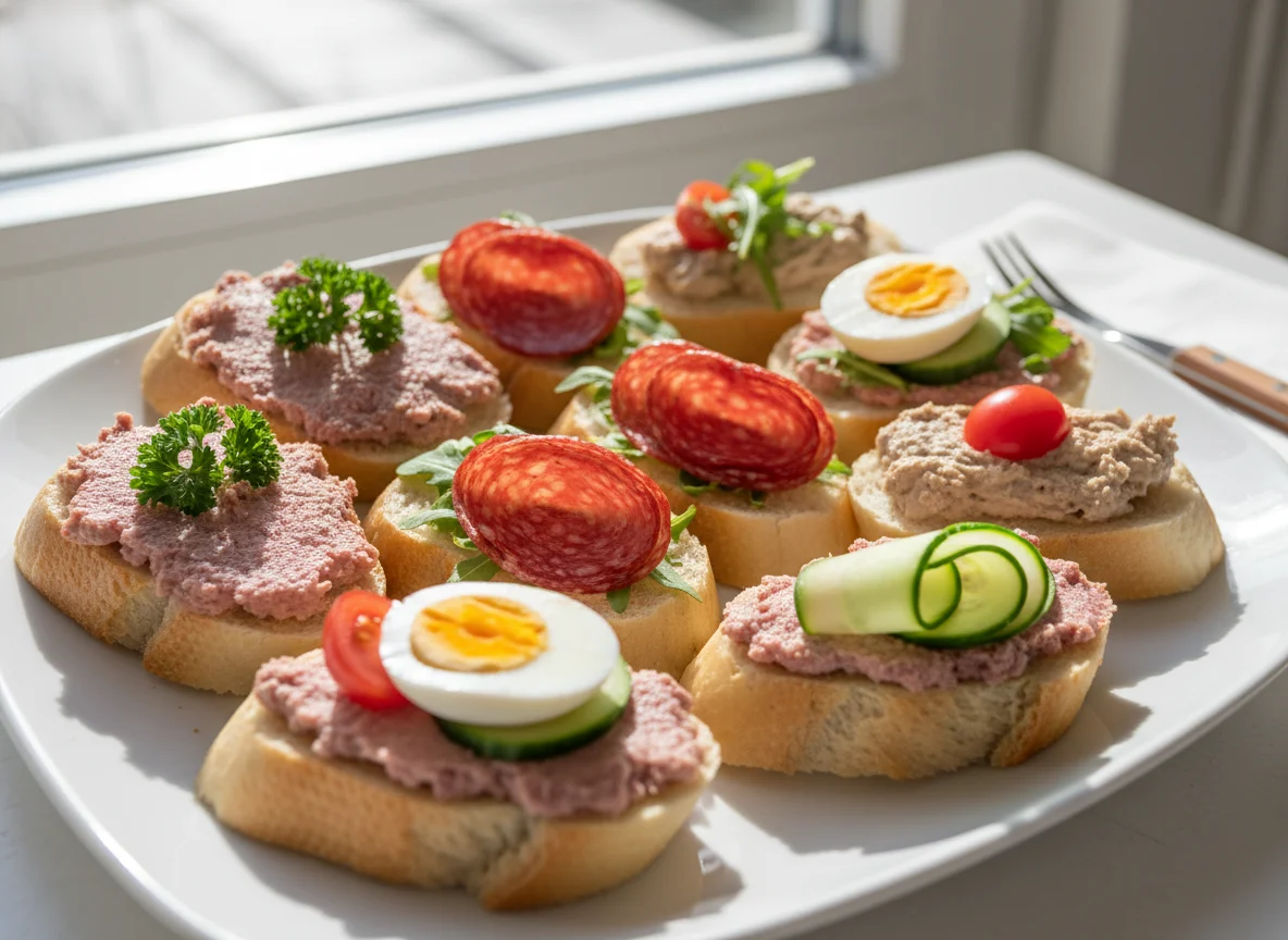 Canapés / Belegte Brötchen photo