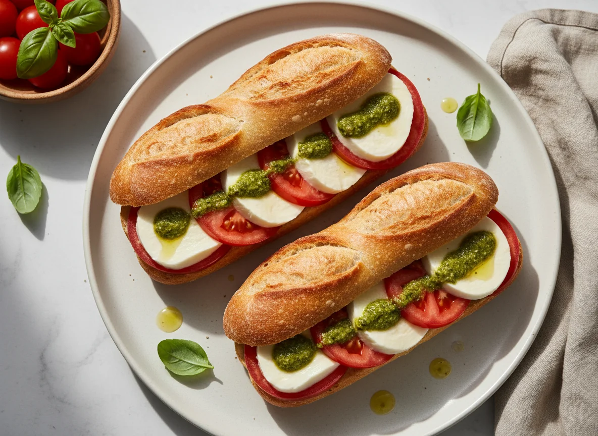 Caprese Brötchen photo